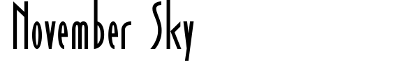November Sky font preview